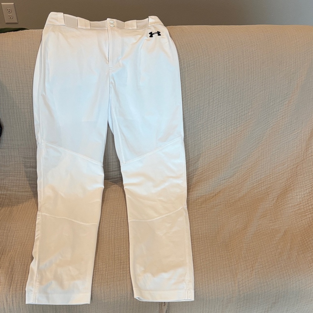 Under Armour Men's White Performance Baseball Pants